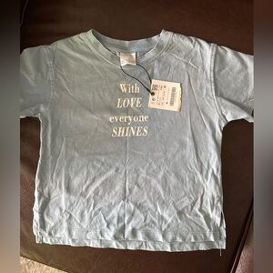 Zara Light Blue Kids' Tee with Heartfelt Message